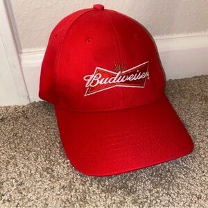 Red Budweiser Hat EUC